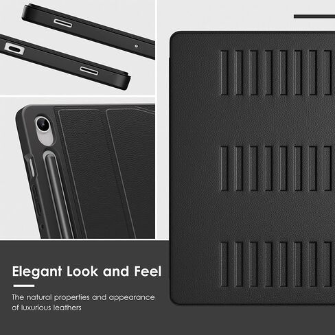 VIKESI Case for Samsung Galaxy Tab S10 Lite / S10 FE 10.9-Inch,Multiple Angles Stand Cover,Soft Back,Pencil Holder,and Auto Sleep/Wake,Black in Saudi Arabia