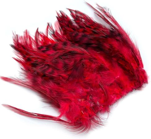 Hareline Fly Tying Strung Grizzly Variant Saddle Hackle – Barred Saddle Hackle Feathers for Fly Tying Streamers & Wet Flies in Kuwait