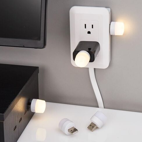 مجموعة مصابيح LED بيضاء دافئة صغيرة USB مكونة من 6 قطع سهلة الاستخدام ومحمولة وصغيرة الحجم in Kuwait