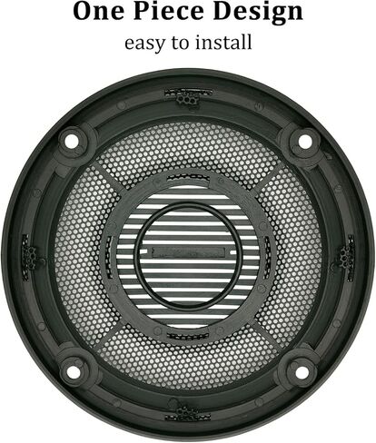 amooma 4" Speaker Grill Covers, One Piece Design Speaker Subwoofer Guard Protector, ABS Plastic Frame with Metal Mesh, Black - 2Pcs in Kuwait