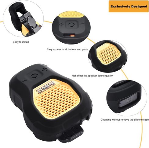 Case for DEWALT Wearable Bluetooth Speaker - Mini Speakers Silicone Protective Cover Sleeve Travel Carrying Case in Kuwait