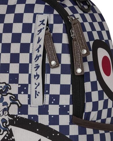 Sprayground Ichimatsu Moyo Camokawa Shark Backpack, Blue, Japanese Checkered Camo Pattern in Kuwait