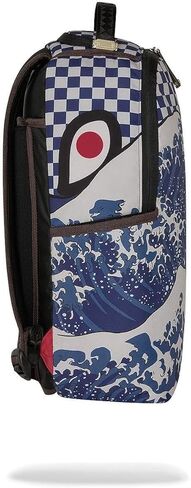 Sprayground Ichimatsu Moyo Camokawa Shark Backpack, Blue, Japanese Checkered Camo Pattern in Kuwait