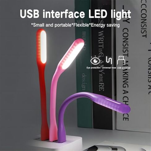 USB- Ultra-Thin Bendable LED Light Compatible for Smartphones/Tablets/Laptops - USB- Plug & Play Portable Light (2pcs/White) in Kuwait