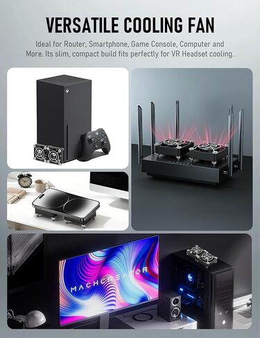 upHere U40 2 Pack 40mm USB Mini Fan، 40mm x 10mm مروحة تبريد USB صغيرة هادئة 3 تحكم في السرعة لحالة الكمبيوتر، جهاز التوجيه، VR، خوذة اللحام in Kuwait