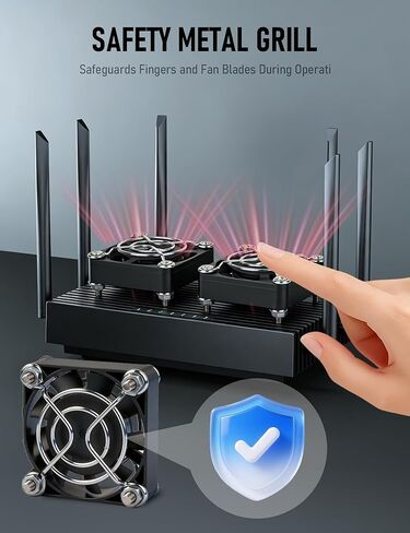 upHere U40 2 Pack 40mm USB Mini Fan، 40mm x 10mm مروحة تبريد USB صغيرة هادئة 3 تحكم في السرعة لحالة الكمبيوتر، جهاز التوجيه، VR، خوذة اللحام in Kuwait