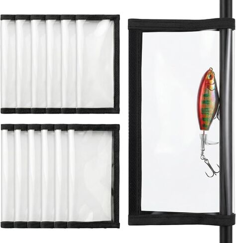 12PCS Fishing Lure Wraps Clear Water-Resistance PVC Fishing Lure Covers Protect Pets and Fishermen Safe from Sharp Hook Transparent Lures Fishings Bait Hook Storage 6L+6M in Kuwait