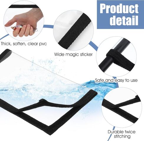 12PCS Fishing Lure Wraps Clear Water-Resistance PVC Fishing Lure Covers Protect Pets and Fishermen Safe from Sharp Hook Transparent Lures Fishings Bait Hook Storage 6L+6M in Kuwait