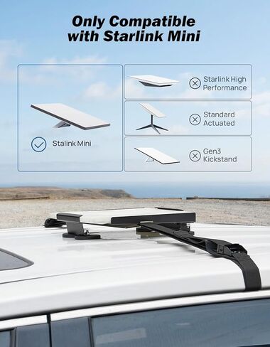 حامل سيارة مغناطيسي من JOYTUTUS لـ Starlink Mini 200 رطل شديد التحمل، إطلاق سريع لسيارات RVs وUTVs وSUV والقارب والشاحنة مع أشرطة سوداء in Kuwait