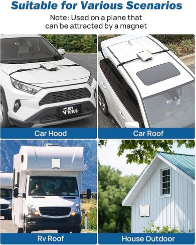 حامل سيارة مغناطيسي من JOYTUTUS لـ Starlink Mini 200 رطل شديد التحمل، إطلاق سريع لسيارات RVs وUTVs وSUV والقارب والشاحنة مع أشرطة سوداء in Kuwait