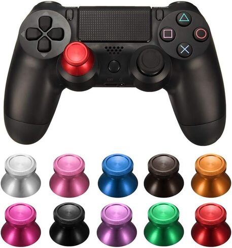 2PCs Replacement Rocker Metal Analog Joystick Thumbstick Mushroom Caps Repair for PS4 PS3 Xbox One (Red) in Kuwait