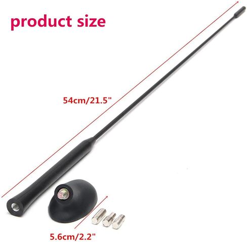 Eaglerich Black 21.5" Car Roof AM/FMAntenna Mast with Base Compatible for Ford Focus 2000-2007, Direct Replacement OEM XS8Z18919AA in Kuwait
