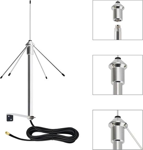 433MHz Omni External Antenna 3dbi Aerial W/10FT (3M) Coaxial Cable SMA Male and Mounting Bracket for Wireless Routers Electric Gate Opener Signal Booster Cellular Telephone Handsets Garage Door in Kuwait