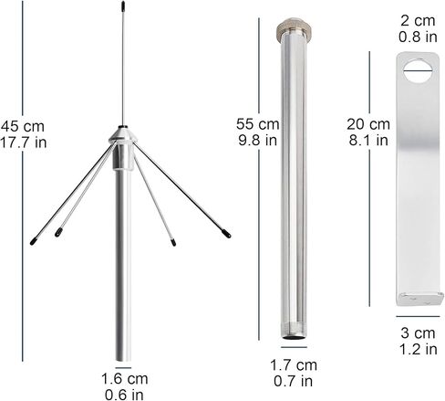 433MHz Omni External Antenna 3dbi Aerial W/10FT (3M) Coaxial Cable SMA Male and Mounting Bracket for Wireless Routers Electric Gate Opener Signal Booster Cellular Telephone Handsets Garage Door in Kuwait