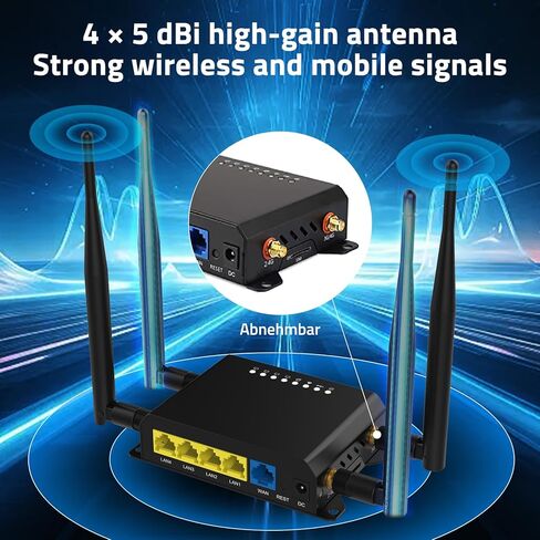 ZBT 4G LTE WiFi Router مع وحدة Quectel EC25-AF (Cat 4) 300Mbps راوتر لاسلكي فتحة بطاقة SIM 4 منافذ LAN أجهزة مراقبة إعادة التشغيل التلقائي للمنزل والسيارة نقطة اتصال متنقلة WE826-Q in Kuwait