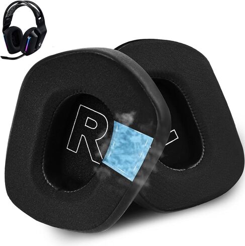 Fabric Replacement Ear Pads for Logitech G733 Gaming Headset, Also Fit Logitech G335 Wireless Headphone, EarPads Accessories with Soft Mesh Fabric & Isolation Foam (Black) in Saudi Arabia