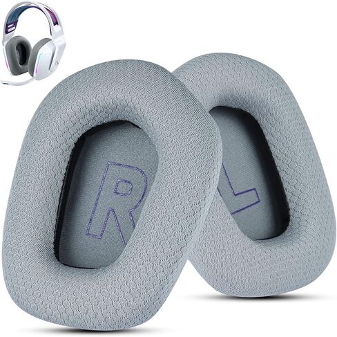 Fabric Replacement Ear Pads for Logitech G733 Gaming Headset, Also Fit Logitech G335 Wireless Headphone, EarPads Accessories with Soft Mesh Fabric & Isolation Foam (Black) in Saudi Arabia