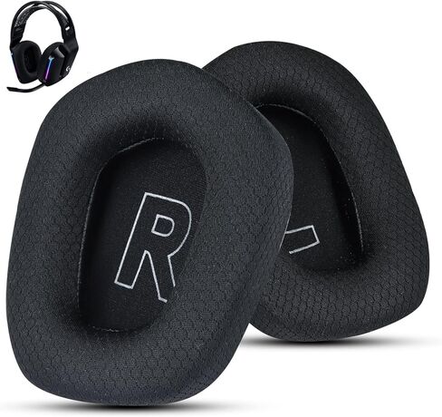 Fabric Replacement Ear Pads for Logitech G733 Gaming Headset, Also Fit Logitech G335 Wireless Headphone, EarPads Accessories with Soft Mesh Fabric & Isolation Foam (Black) in Saudi Arabia