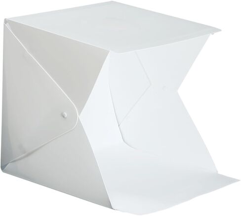 20cm Folding Photography Light Box Tent Kit with Dual LED Strips and 6 Colored Backdrops, Portable Mini Photo Studio Softbox for Product and Jewelry Shooting in Kuwait