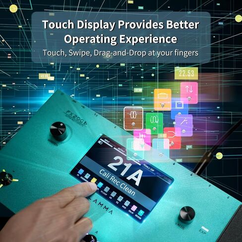 معالج FLAMMA FX200 متعدد التأثيرات يعمل بالبطارية، شاشة LCD تعمل باللمس مقاس 5 بوصات، منفذ MIDI قابل للبرمجة، تسجيل صوت USB واسع النطاق للإدخال والإخراج، 58 نموذج Preamp، 30 محاكاة للخزانة in Kuwait