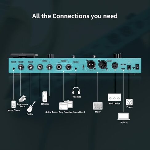 معالج FLAMMA FX200 متعدد التأثيرات يعمل بالبطارية، شاشة LCD تعمل باللمس مقاس 5 بوصات، منفذ MIDI قابل للبرمجة، تسجيل صوت USB واسع النطاق للإدخال والإخراج، 58 نموذج Preamp، 30 محاكاة للخزانة in Kuwait