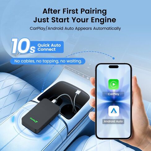 Carlinkit 5.0 Wireless CarPlay & Android Auto Adapter 2air, Plug & Play, No Lag, Stable Connection, Online Update, for Cars with OEM Wired CarPlay & Android Auto (2016-2026) in Kuwait