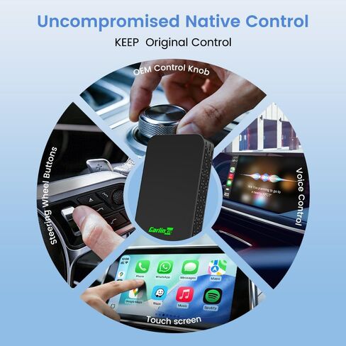 Carlinkit 5.0 Wireless CarPlay & Android Auto Adapter 2air, Plug & Play, No Lag, Stable Connection, Online Update, for Cars with OEM Wired CarPlay & Android Auto (2016-2026) in Kuwait