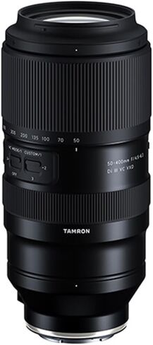 Tamron 50-400mm f/4.5-6.3 Di III VC VXD Lens Compatible with E Mount (Full Frame) Bundle with Tiffen Filter Set + Lens Cap Keeper + Cleaning Kit + Cleaning Cloth (5 Items) in Kuwait