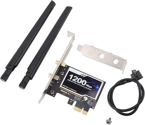 Dpofirs Pcie Wireless Adapter 1200Mbps Dual Band Desktop Network Card for all-in-one Computers, Laptops in Kuwait
