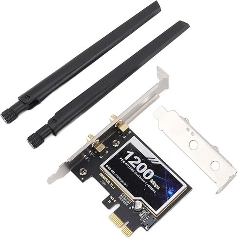 Dpofirs Pcie Wireless Adapter 1200Mbps Dual Band Desktop Network Card for all-in-one Computers, Laptops in Kuwait