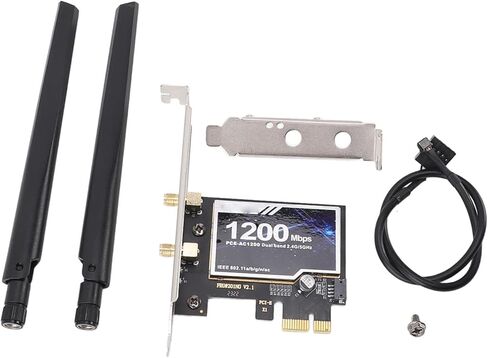 Dpofirs Pcie Wireless Adapter 1200Mbps Dual Band Desktop Network Card for all-in-one Computers, Laptops in Kuwait
