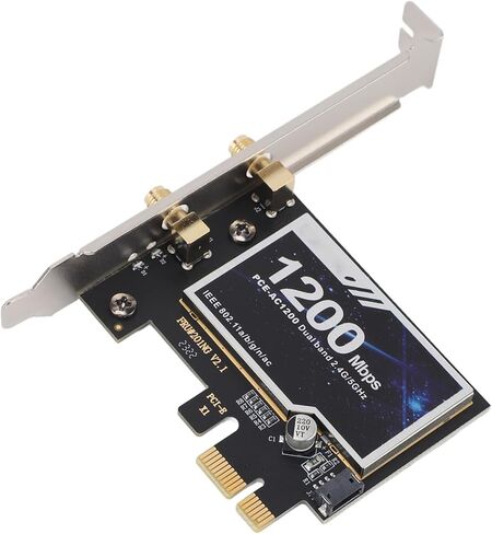 Dpofirs Pcie Wireless Adapter 1200Mbps Dual Band Desktop Network Card for all-in-one Computers, Laptops in Kuwait