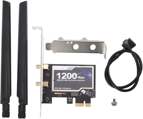 Dpofirs Pcie Wireless Adapter 1200Mbps Dual Band Desktop Network Card for all-in-one Computers, Laptops in Kuwait