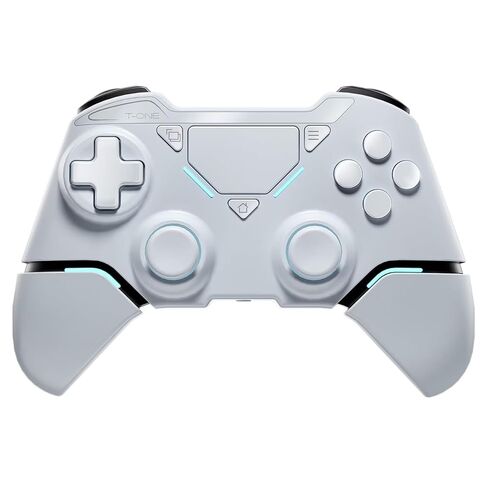 Hexamurby Wireless Game Controller for PC, White Bluetooth Gamepad with LED Light, Turbo, Dual Vibration, 6-Axis Motion Sensor in Kuwait