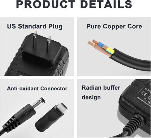 DC 5V Power Cord Compatible with VSC-550BT Vintage 3-Speed (Gift TPYE-C Head) Replacement for Record Player Power Cord in Kuwait