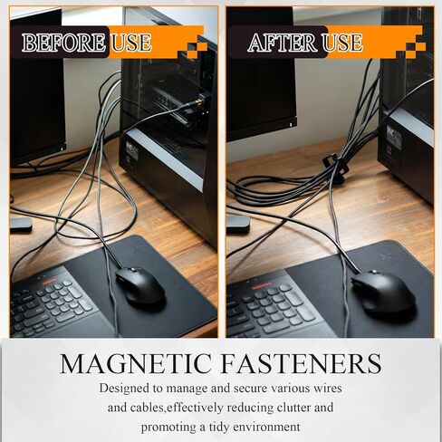 Konohan 10 Pcs Magnetic Fasteners 3/4" Magnetic Cable Holder Magnet Zip Tie Mount Base Holder for Home Office Marine Electrical Wiring in Kuwait