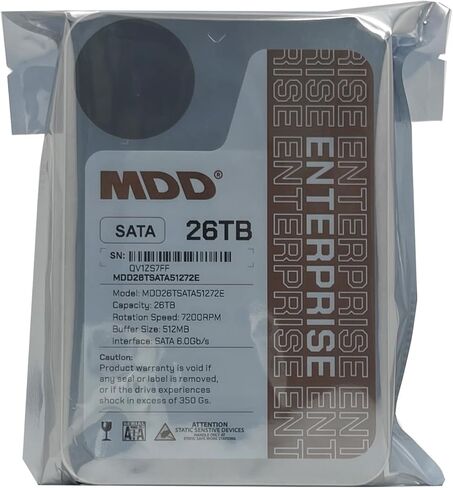 MDD (MDD26TSATA51272E) 26TB 7200RPM 512MB Cache SATA 6.0Gb/s 3.5inch Internal Enterprise Hard Drive - 5 Years Warranty (Renewed) in Kuwait