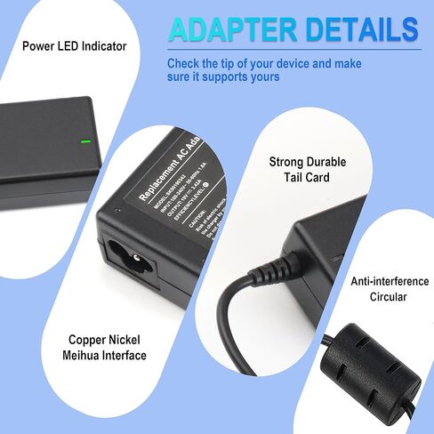 65W Laptop Charger 19V 3.42A 3.0×1.1mm AC Adapter Compatible with Acer Chromebook Aspire Swift Spin Iconia Series A314-22 A315-23 A315-58 314-23P A315-58G A315-57G A315-35 A315-24PT A317-53 A317-54 in Kuwait