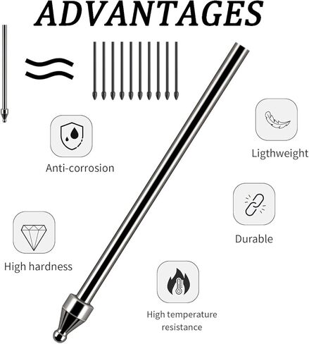 Replacement Metal Nibs/Tips Compatible with Samsung Galaxy Tab S10 Ultra/S9/S8/S7/S7 FE/S6 Lite/S22U/S23U/S24U/S25U S Pen 2 Pcs Metal+5 Plastic Nibs/Tips+Clip (2+5 pcs Set) in Kuwait