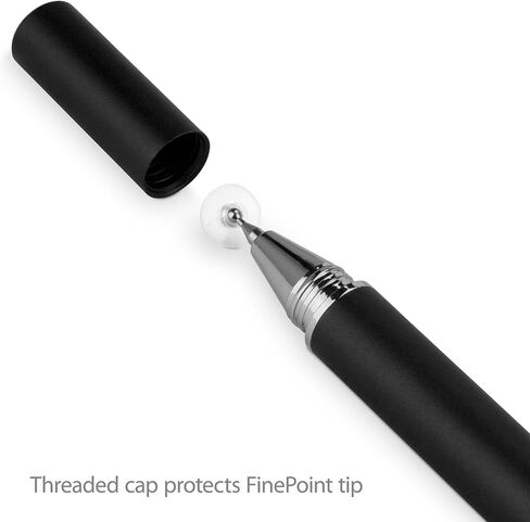 قلم BoxWave Stylus متوافق مع هاتف Samsung Galaxy Z Flip - قلم ذو سعة FineTouch، قلم شاشة فائق الدقة - أسود لامع in Kuwait