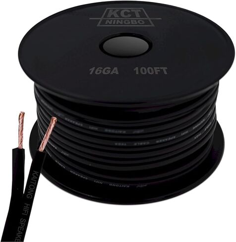 KCT 16AWG Gauge Speaker Cable Speaker Wire 100Feet Black in Kuwait