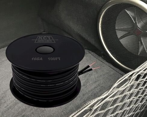 KCT 16AWG Gauge Speaker Cable Speaker Wire 100Feet Black in Kuwait
