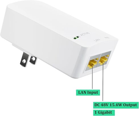 PROCET Gigabit PoE Injector 48V 15.4W IEEE802.3af PoE Ethernet Adapter for eero PoE 6, UniFi U6 Pro, U6 Mash Pro, G5 G6 Bullet, AI Turret, Reolink RLC-810A/820A IP Camera, Wireless AP in Kuwait