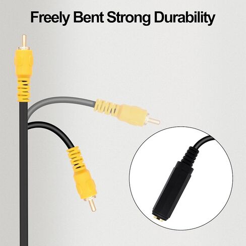 محول كابل RCA إلى 6.35 مم TS 1/4 بوصة 6.35 أنثى أحادية إلى RCA ذكر محول صوت وصلة تمديد كابل لخلاط مكبر الصوت للتلفزيون - 30 سم/11.8 بوصة-قطعتان in Kuwait