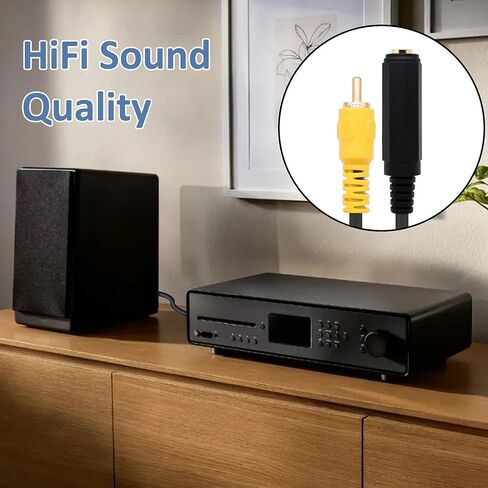 محول كابل RCA إلى 6.35 مم TS 1/4 بوصة 6.35 أنثى أحادية إلى RCA ذكر محول صوت وصلة تمديد كابل لخلاط مكبر الصوت للتلفزيون - 30 سم/11.8 بوصة-قطعتان in Kuwait