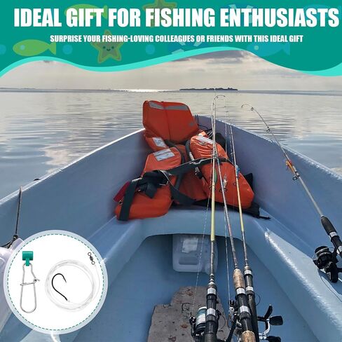 5 Pack Slider Fishing Rigs 6/0 Circle Hook with 3ft 60lb Monofilament 10 Pcs Leader Fishing Line Sinker Slides for Striped Bass for Surf Beach Boat Fish in Kuwait