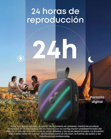 مكبر صوت Soundcore Boom Go 3i Select 4 Go Bluetooth المحمول من Anker، صوت قوي 15 وات، وقت تشغيل 24 ساعة، IP68، BassUp 2.0، مقاوم للماء/الغبار، مكبر صوت محمول للغاية in Kuwait