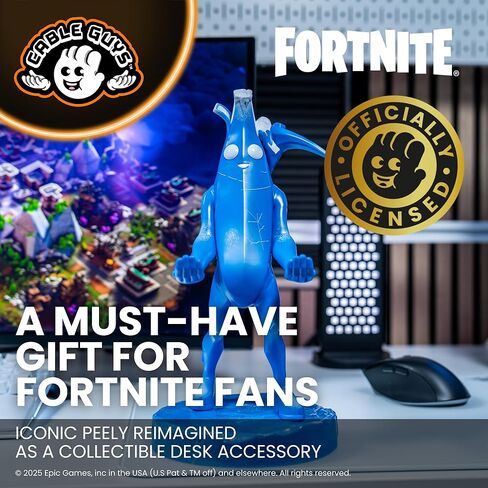 جهاز الألعاب وحامل الكمبيوتر اللوحي من Cableguys Fortnite Polar Peely XL - حامل كبير للكمبيوتر اللوحي والهاتف الخلوي للمكتب، متوافق مع أجهزة iPad وأجهزة الألعاب المحمولة، وملحقات سطح المكتب لإعداد الألعاب in Kuwait