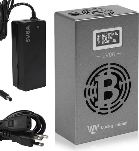 Lucky Miner LV06 400GH/s - 500GH/s SHA-256 Bitcoins Miner BTC Miner WiFi Solo Miner Lotto جهاز in Kuwait