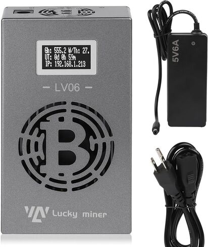 Lucky Miner LV06 400GH/s - 500GH/s SHA-256 Bitcoins Miner BTC Miner WiFi Solo Miner Lotto جهاز in Kuwait